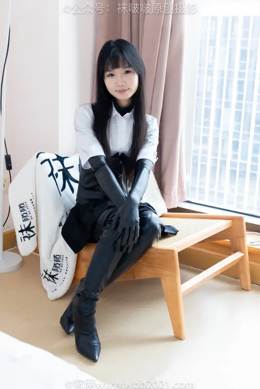 BoBoSocks袜啵啵 No.499 甜甜圈-高跟长靴、踩脚裤、厚黑丝五指袜、黑皮手套、裤里丝 15